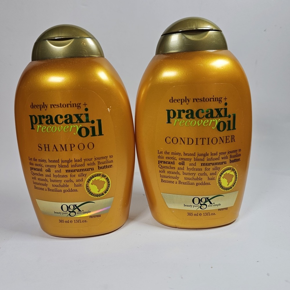 2 OGX Deeply Restoring Recovery Pracaxi Oil Shampoo & Conditioner 13 Fl Oz Each